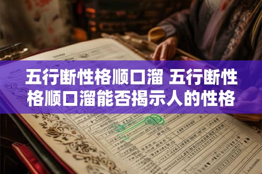五行断性格顺口溜 五行断性格顺口溜能否揭示人的性格特点 五行断性格顺口溜 五行断性格顺口溜能否揭示人的性格特点