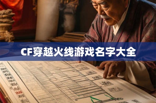 CF穿越火线游戏名字大全 CF穿越火线游戏名字大全
