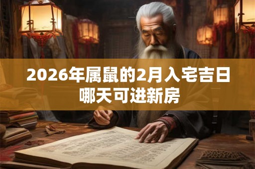 2026年属鼠的2月入宅吉日 哪天可进新房