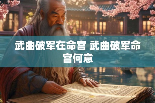 武曲破军在命宫 武曲破军命宫何意 武曲破军在命宫 武曲破军命宫何意