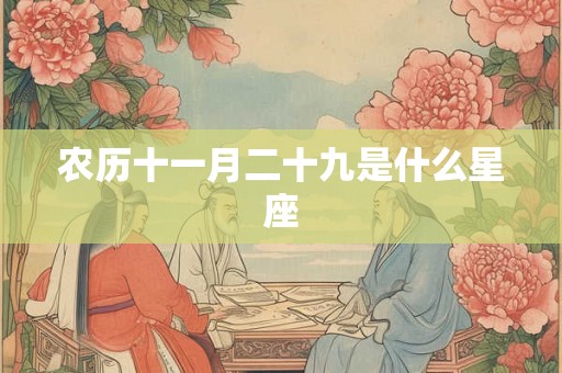 农历十一月二十九是什么星座