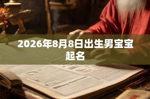 2026年8月8日出生男宝宝起名