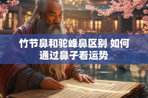 竹节鼻和驼峰鼻区别 如何通过鼻子看运势