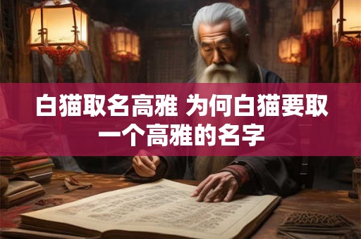 白猫取名高雅 为何白猫要取一个高雅的名字