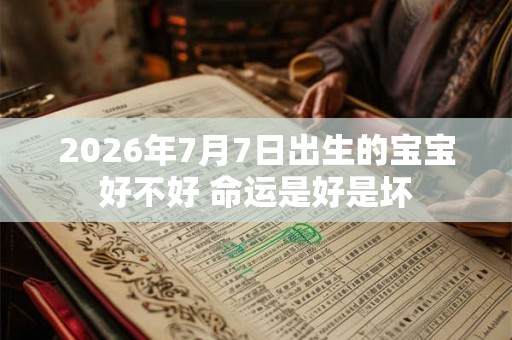 2026年7月7日出生的宝宝好不好 命运是好是坏