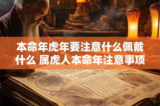 本命年虎年要注意什么佩戴什么 属虎人本命年注意事项