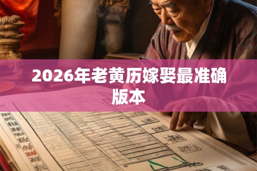2026年老黄历嫁娶最准确版本 2026年老黄历嫁娶最准确版本