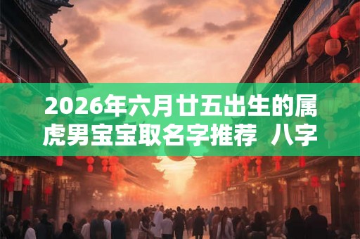 2026年六月廿五出生的属虎男宝宝取名字推荐 八字测算 2026年六月廿五出生的属虎男宝宝取名字推荐 八字测算