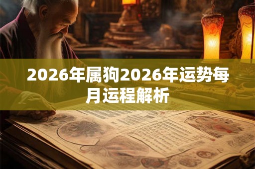 2026年属狗2026年运势每月运程解析 2026年属狗2026年运势每月运程解析