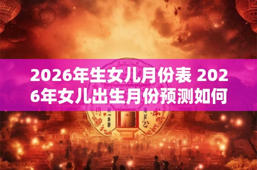 2026年生女儿月份表 2026年女儿出生月份预测如何确定