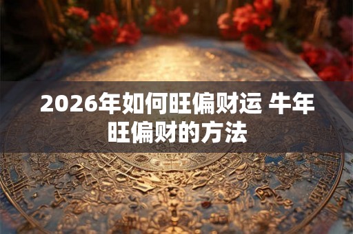 2026年如何旺偏财运 牛年旺偏财的方法