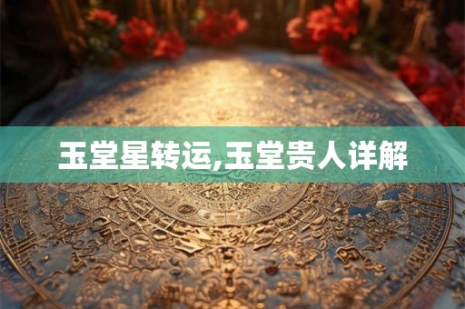 玉堂星转运,玉堂贵人详解
