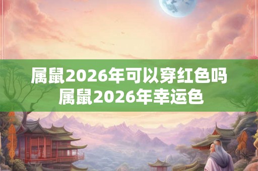 属鼠2026年可以穿红色吗 属鼠2026年幸运色
