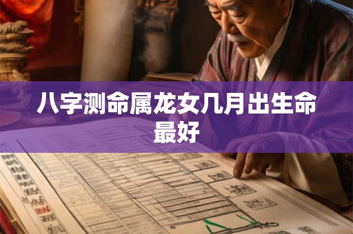 八字测命属龙女几月出生命最好 八字测命属龙女几月出生命最好