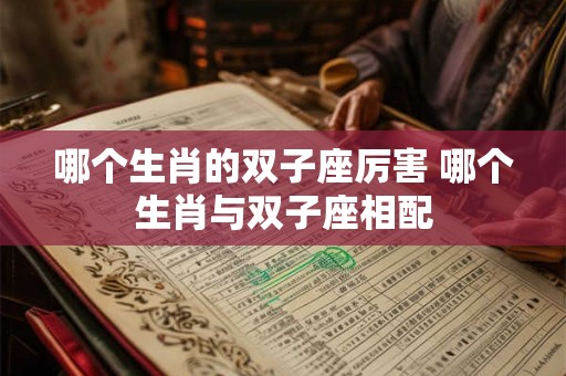 哪个生肖的双子座厉害 哪个生肖与双子座相配