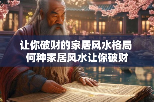 让你破财的家居风水格局 何种家居风水让你破财 让你破财的家居风水格局 何种家居风水让你破财