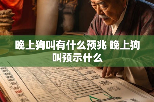 晚上狗叫有什么预兆 晚上狗叫预示什么 晚上狗叫有什么预兆 晚上狗叫预示什么
