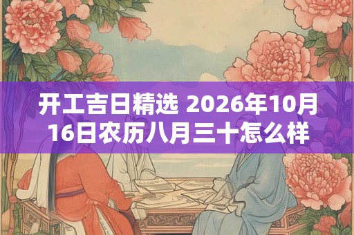 开工吉日精选 2026年10月16日农历八月三十怎么样 开工吉日精选 2026年10月16日农历八月三十怎么样