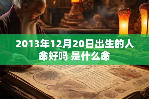 2013年12月20日出生的人命好吗 是什么命