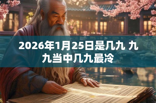2026年1月25日是几九 九九当中几九最冷