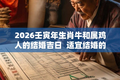 2026壬寅年生肖牛和属鸡人的结婚吉日 适宜结婚的日子 2026壬寅年生肖牛和属鸡人的结婚吉日 适宜结婚的日子