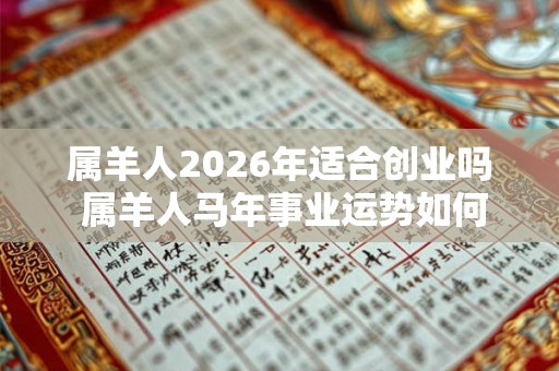 属羊人2026年适合创业吗 属羊人马年事业运势如何