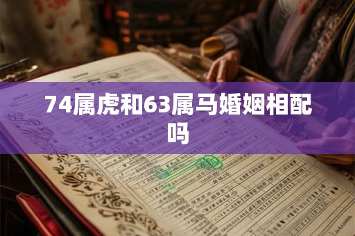 74属虎和63属马婚姻相配吗