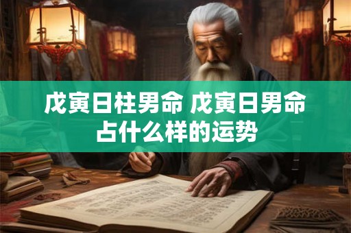 戊寅日柱男命 戊寅日男命占什么样的运势