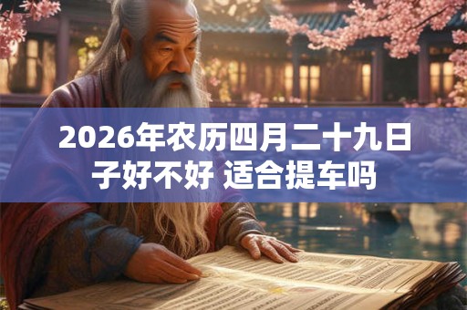 2026年农历四月二十九日子好不好 适合提车吗 2026年农历四月二十九日子好不好 适合提车吗
