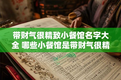 带财气很精致小餐馆名字大全 哪些小餐馆是带财气很精致的 带财气很精致小餐馆名字大全 哪些小餐馆是带财气很精致的