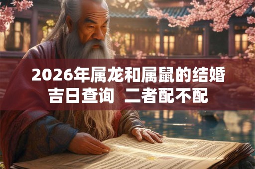 2026年属龙和属鼠的结婚吉日查询  二者配不配