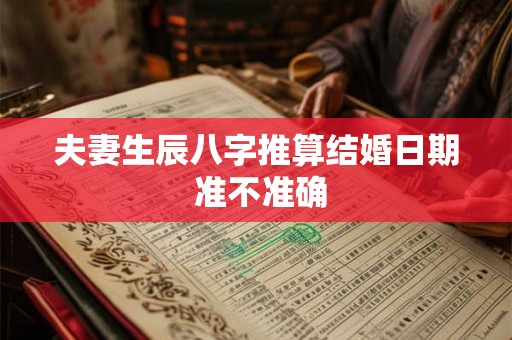 夫妻生辰八字推算结婚日期 准不准确