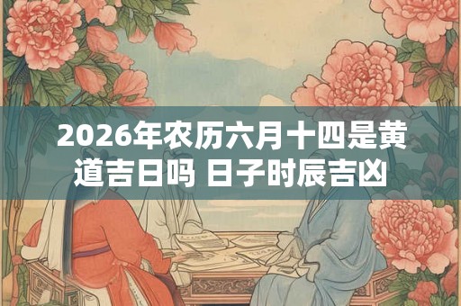 2026年农历六月十四是黄道吉日吗 日子时辰吉凶