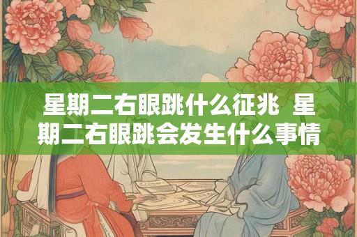 星期二右眼跳什么征兆  星期二右眼跳会发生什么事情