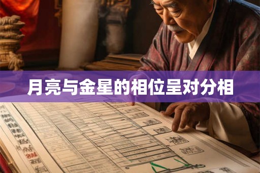 月亮与金星的相位呈对分相 月亮与金星的相位呈对分相