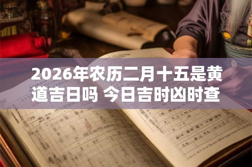 2026年农历二月十五是黄道吉日吗 今日吉时凶时查询