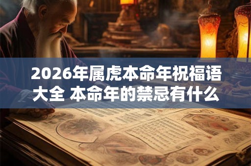 2026年属虎本命年祝福语大全 本命年的禁忌有什么