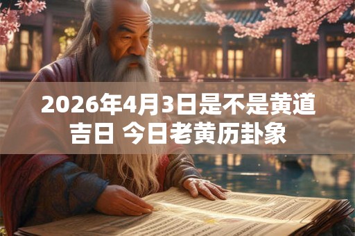 2026年4月3日是不是黄道吉日 今日老黄历卦象