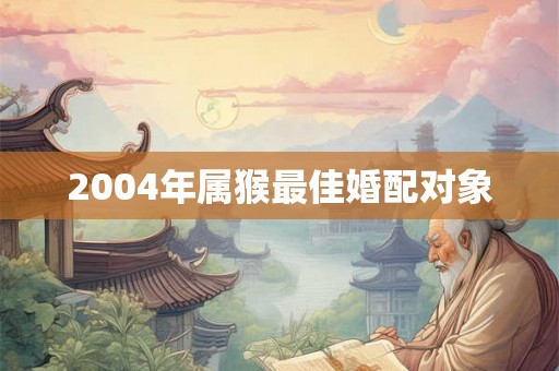 2004年属猴最佳婚配对象 2004年属猴最佳婚配对象