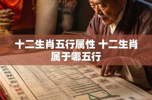 十二生肖五行属性 十二生肖属于哪五行