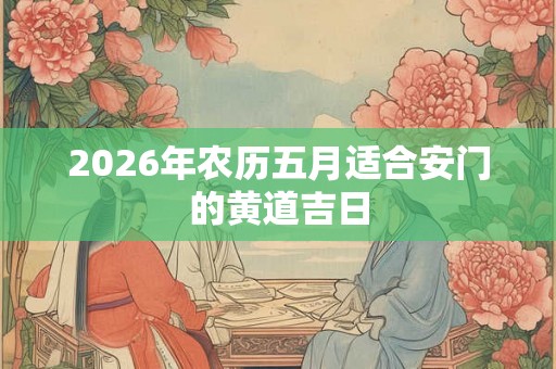 2026年农历五月适合安门的黄道吉日