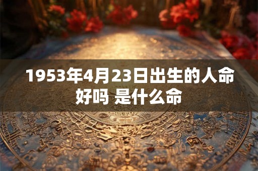 1953年4月23日出生的人命好吗 是什么命