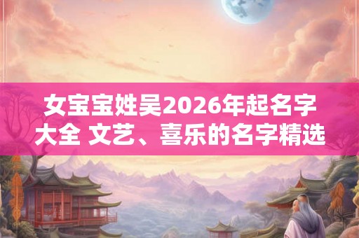 女宝宝姓吴2026年起名字大全 文艺、喜乐的名字精选 女宝宝姓吴2026年起名字大全 文艺、喜乐的名字精选