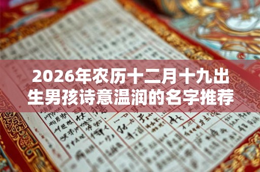 2026年农历十二月十九出生男孩诗意温润的名字推荐