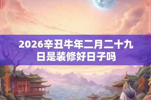 2026辛丑牛年二月二十九日是装修好日子吗