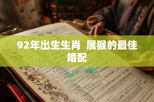 92年出生生肖  属猴的最佳婚配