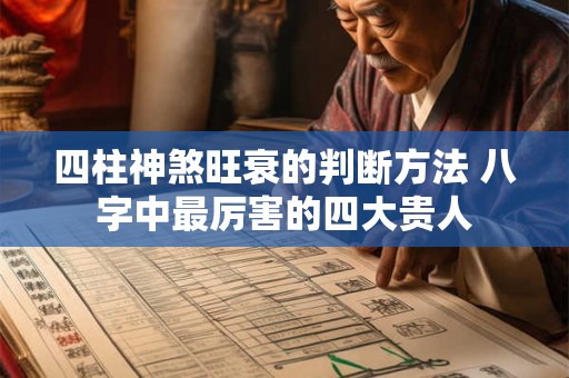 四柱神煞旺衰的判断方法 八字中最厉害的四大贵人 四柱神煞旺衰的判断方法 八字中最厉害的四大贵人