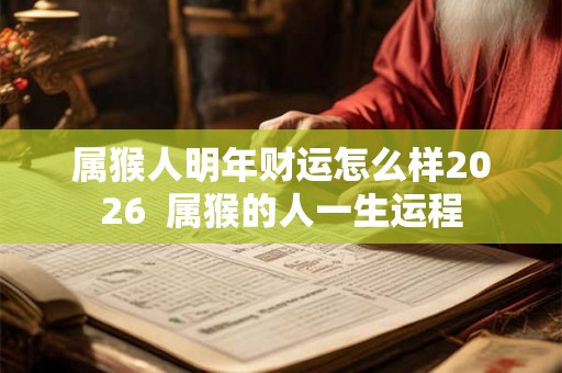 属猴人明年财运怎么样2026 属猴的人一生运程 属猴人明年财运怎么样2026 属猴的人一生运程