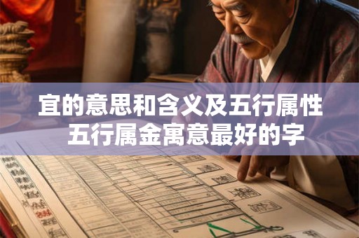 宜的意思和含义及五行属性 五行属金寓意最好的字 宜的意思和含义及五行属性 五行属金寓意最好的字