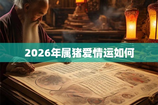 2026年属猪爱情运如何